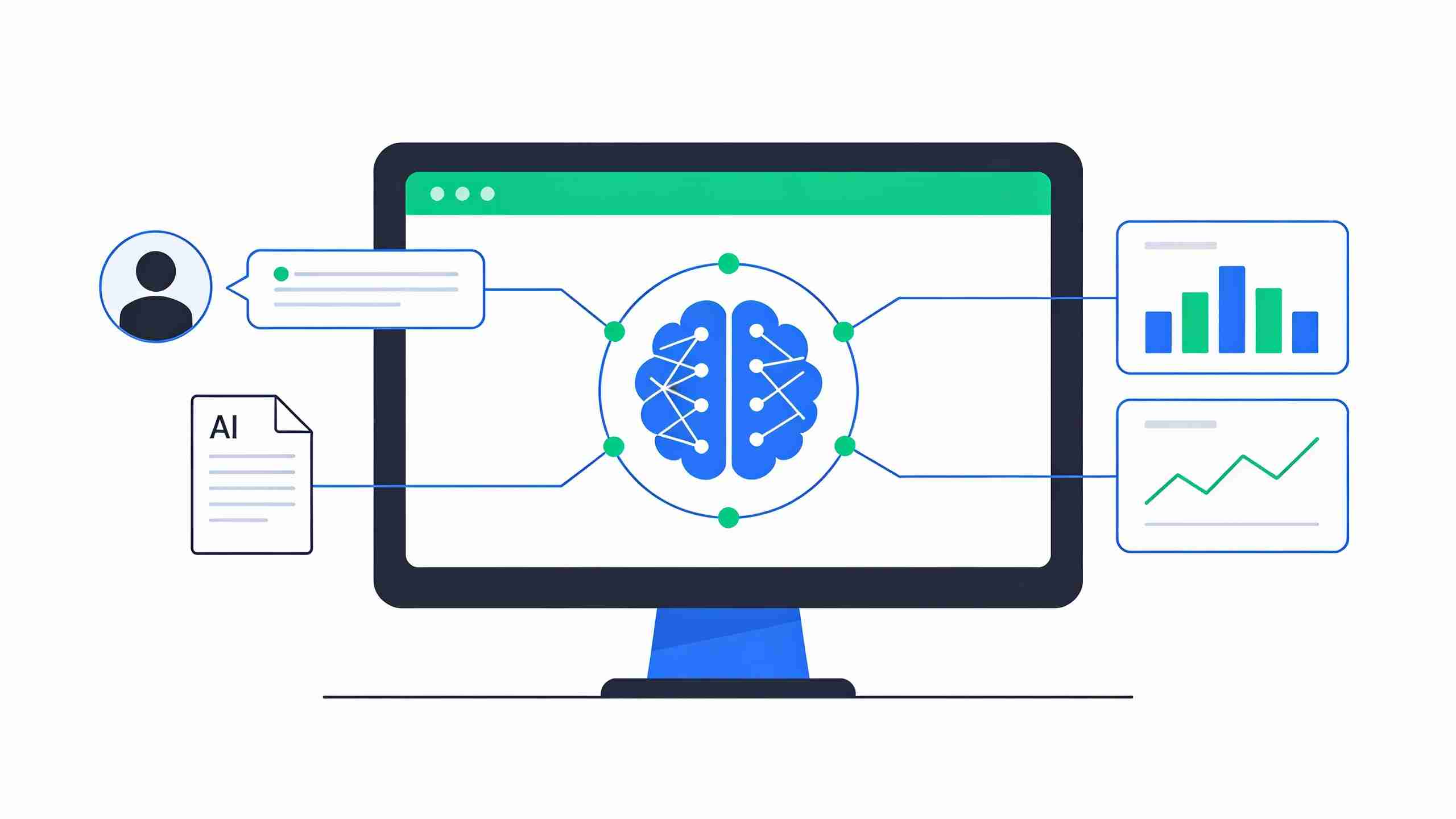 ChatGPT应用核心功能与人机交互示意图