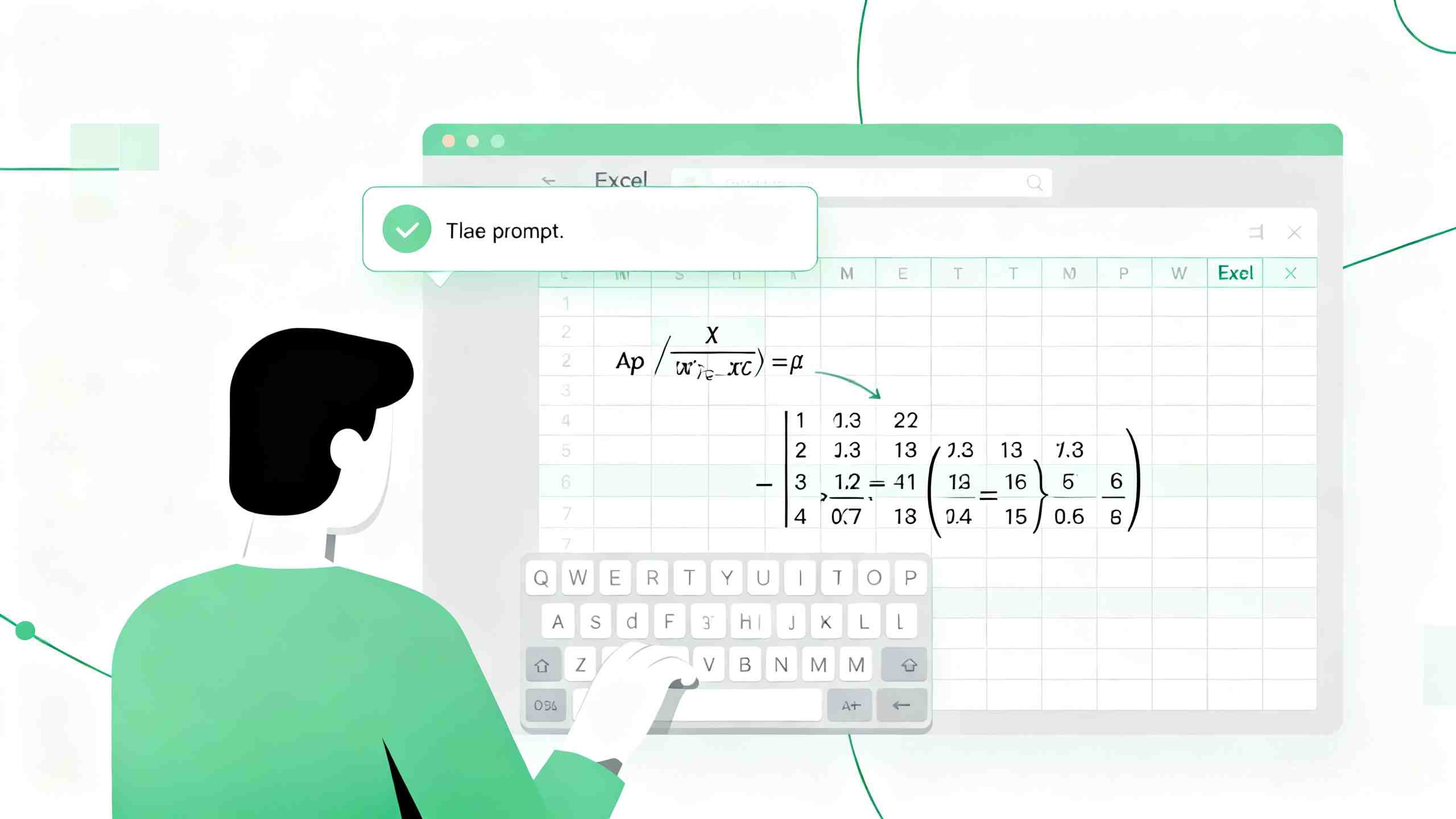 Excel AI公式助手将自然语言转换为表格公式示意图