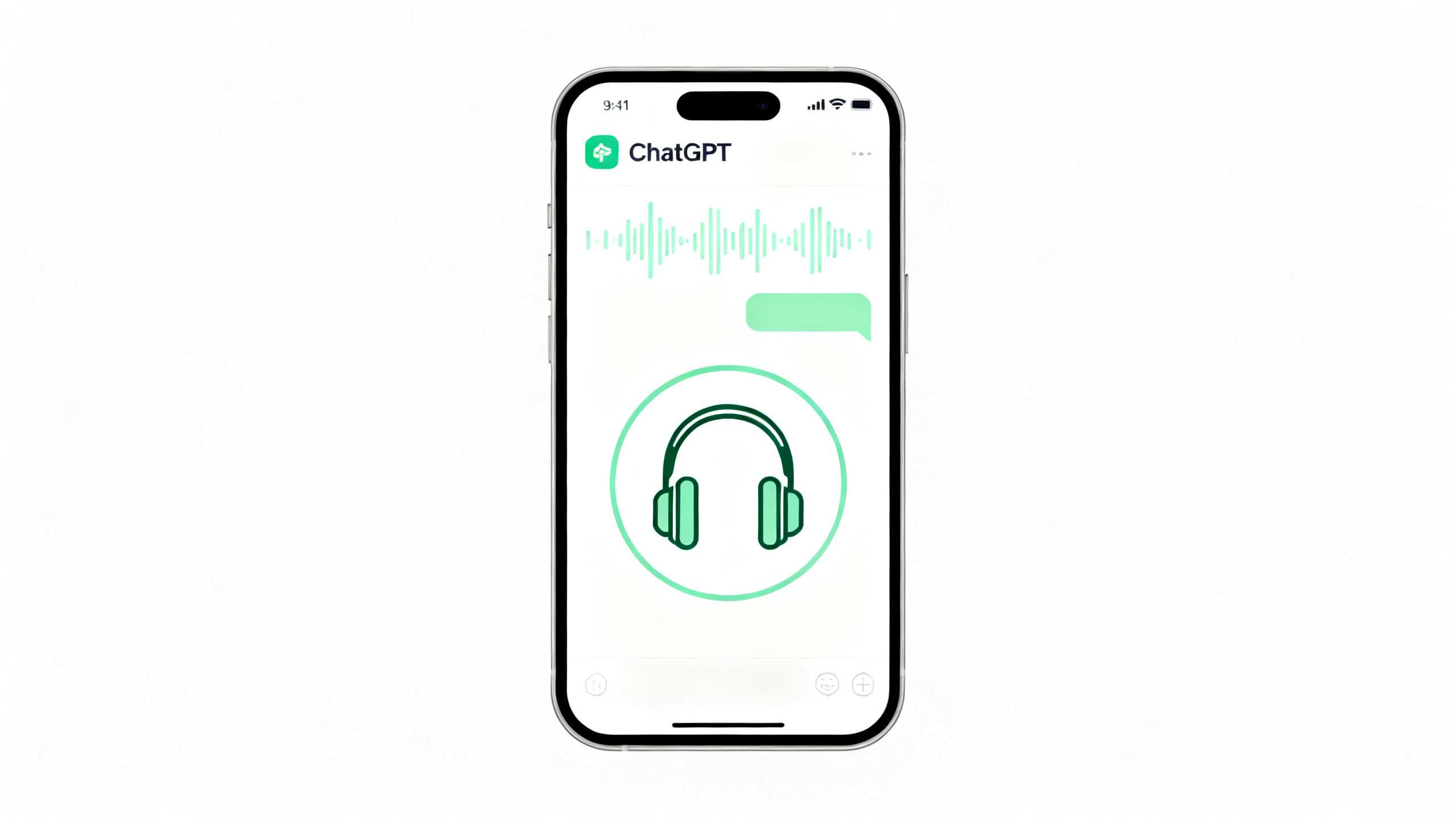 ChatGPT手机端实时语音对话功能入口示意图